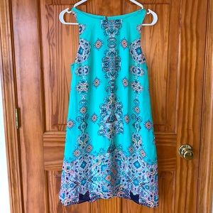 Blue flowy pattern dress